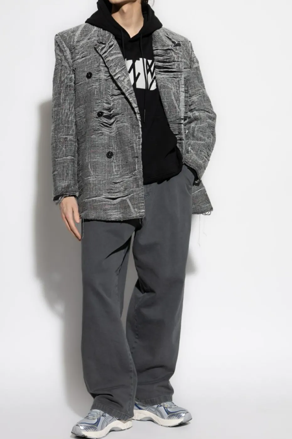 44 Label Group CZARNY Bluza z kapturem