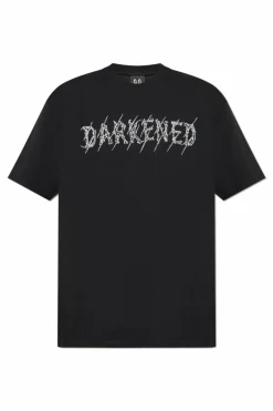 44 Label Group CZARNY T-shirt z logo
