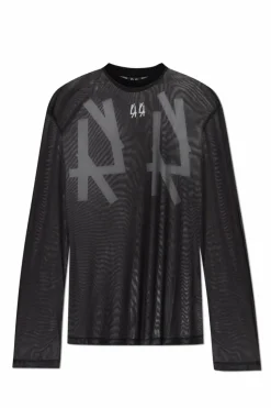 44 Label Group CZARNY T-shirt z logo
