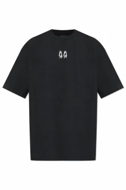 44 Label Group CZARNY T-shirt z logo