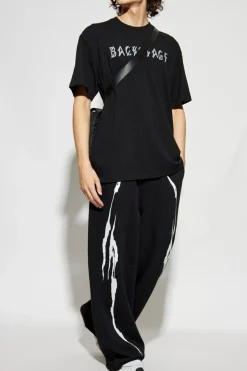 44 Label Group CZARNY T-shirt z logo