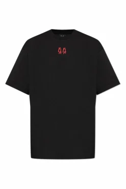 44 Label Group CZARNY T-shirt z logo