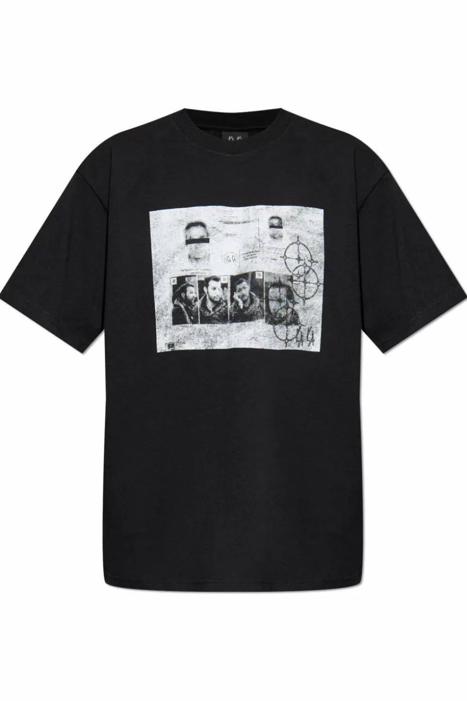 44 Label Group CZARNY T-shirt z logo