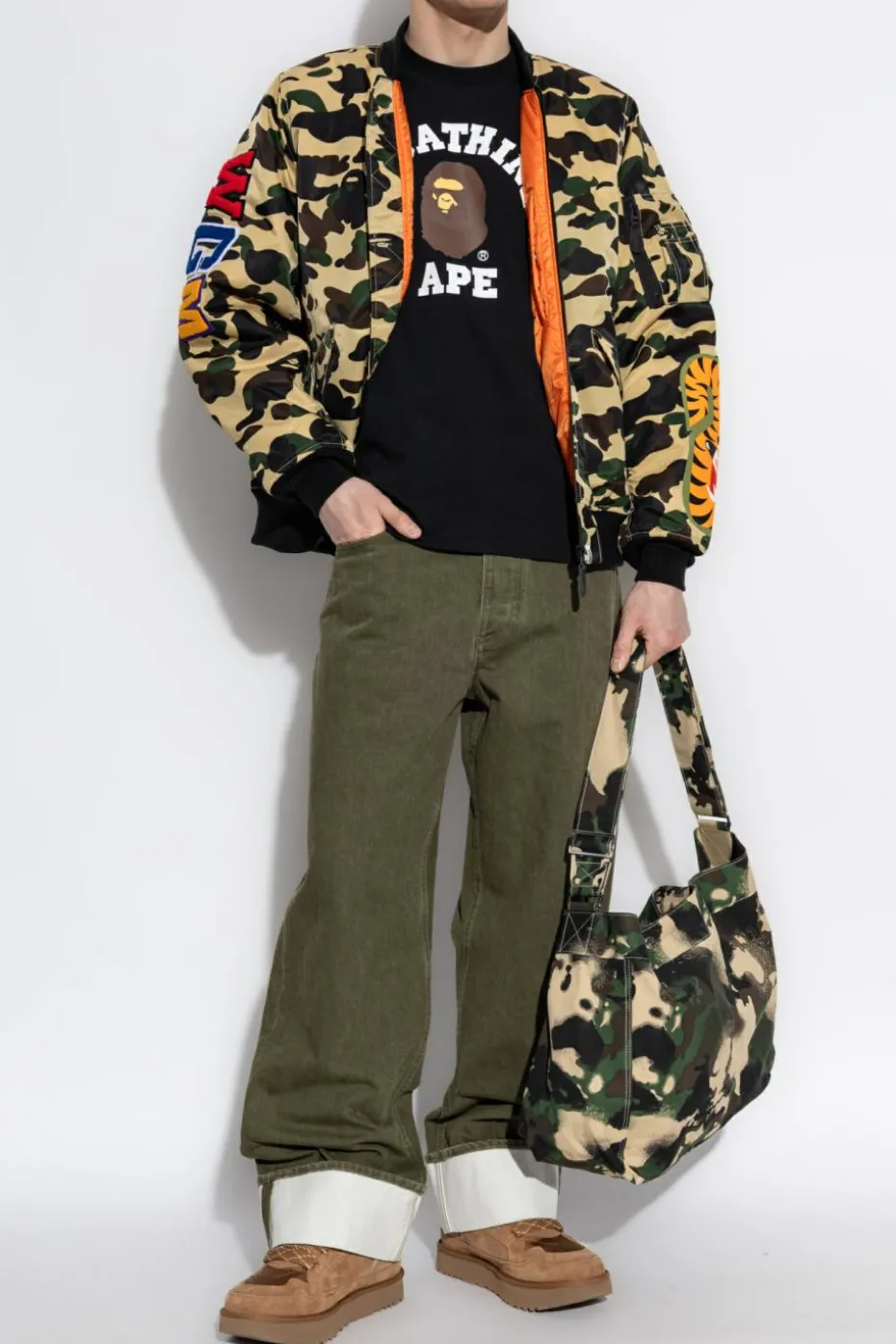 A BATHING APE® MULTIKOLOR Kurta z motywem `moro`