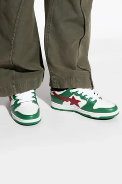 A BATHING APE® ZIELONY Buty sportowe z logo