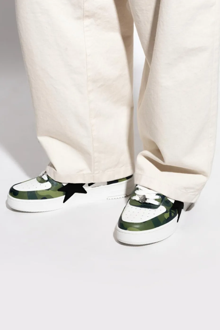 A BATHING APE® ZIELONY Buty sportowe z logo