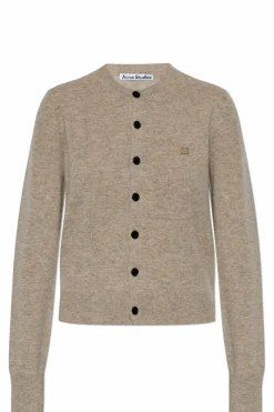 Acne Studios beżowy Wełniany kardigan