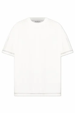 Acne Studios BIAŁY Bawełniany t-shirt