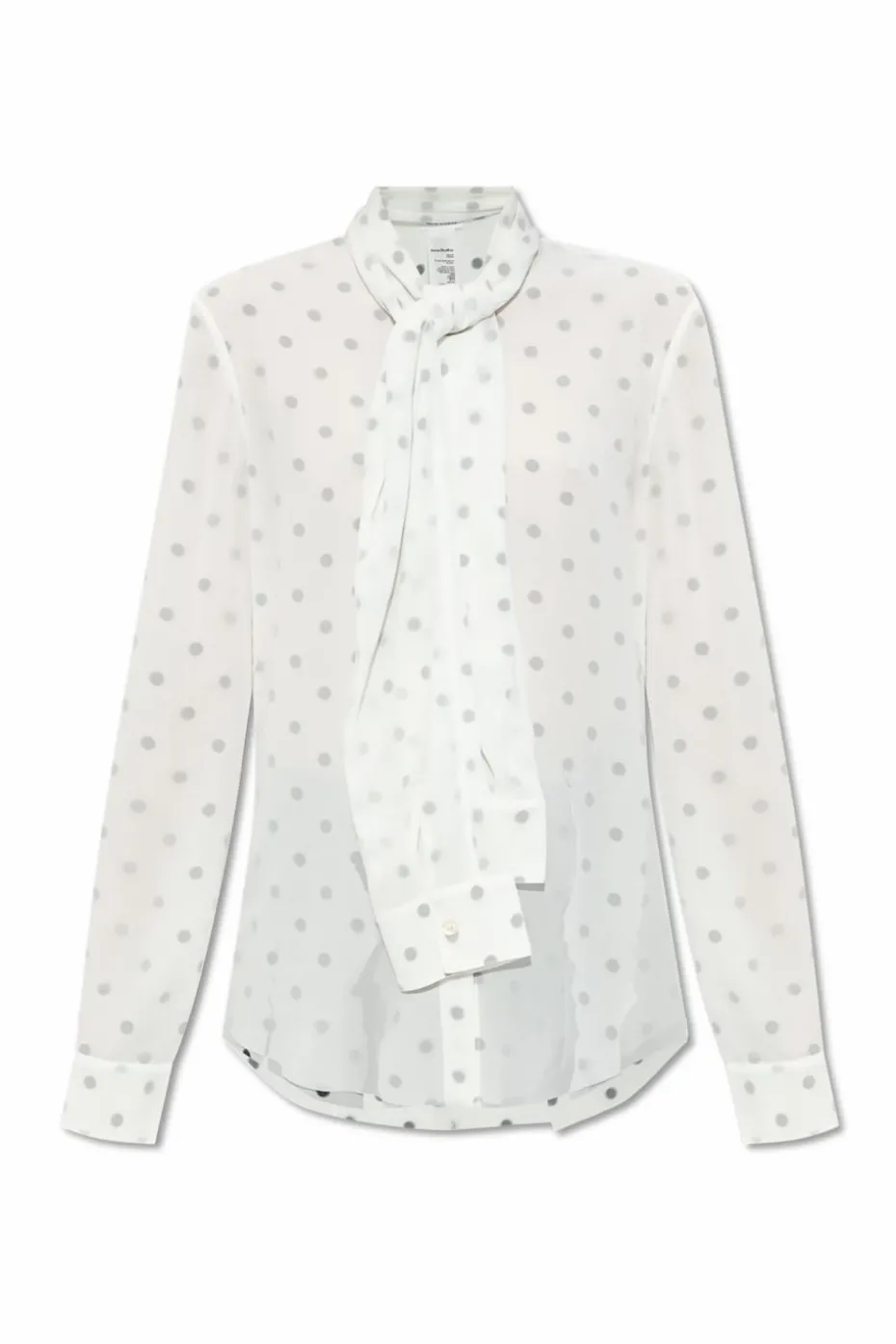 Acne Studios BIAŁY Koszula ze wzorem w kropki