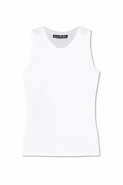 Acne Studios BIAŁY Top z logo