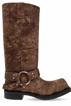 Acne Studios BRĄZOWY Buty w stylu motocyklowym