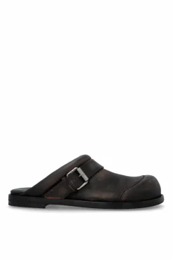 Acne Studios BRĄZOWY Skórzane klapki