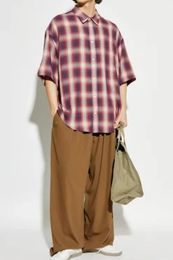 Acne Studios BRĄZOWY Spodnie z logo