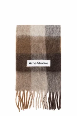 Acne Studios BRĄZOWY Wełniany szal