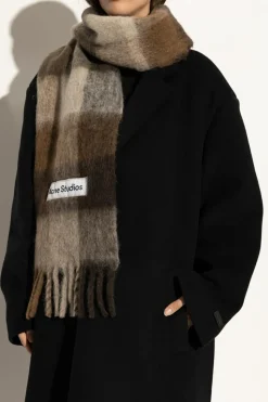 Acne Studios BRĄZOWY Wełniany szal