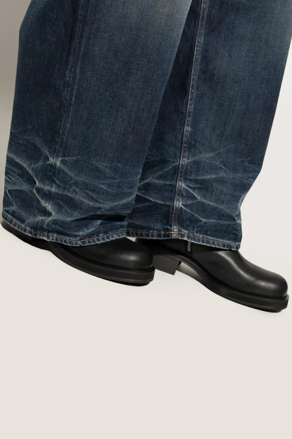 Acne Studios CZARNY Botki z logo