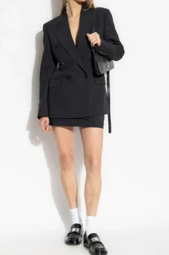 Acne Studios CZARNY Dwurzędowa marynarka