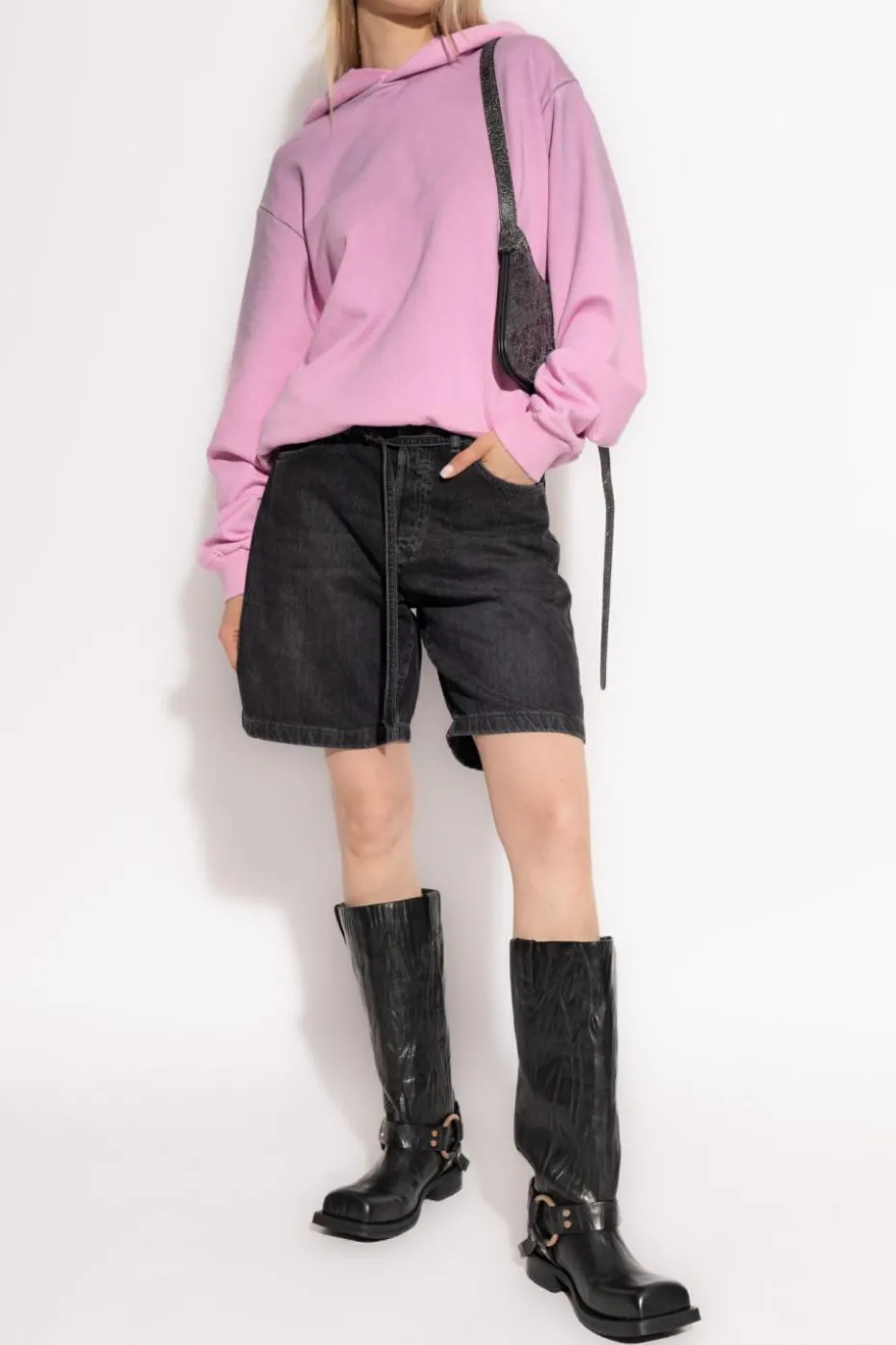 Acne Studios CZARNY Jeansowe szorty