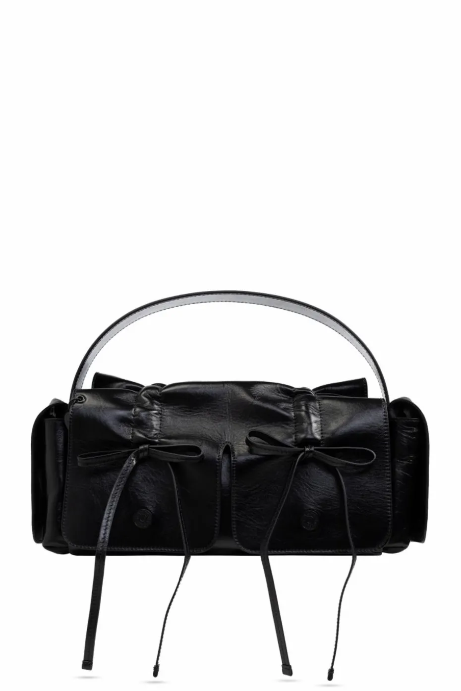 Acne Studios CZARNY Skórzana torba do ręki