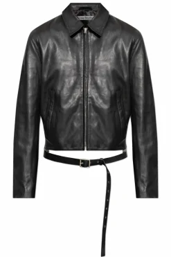 Acne Studios CZARNY Skórzana kurtka