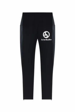 Acne Studios CZARNY Spodnie z logo