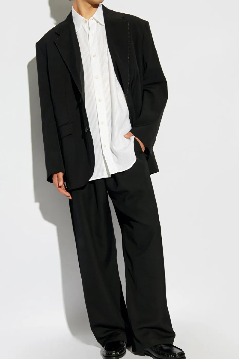 Acne Studios CZARNY Spodnie o luźnym kroju