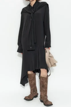 Acne Studios CZARNY Sukienka z kołnierzem