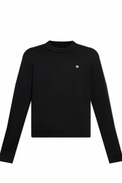 Acne Studios CZARNY Sweter z logo