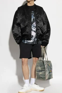Acne Studios CZARNY Szorty z logo