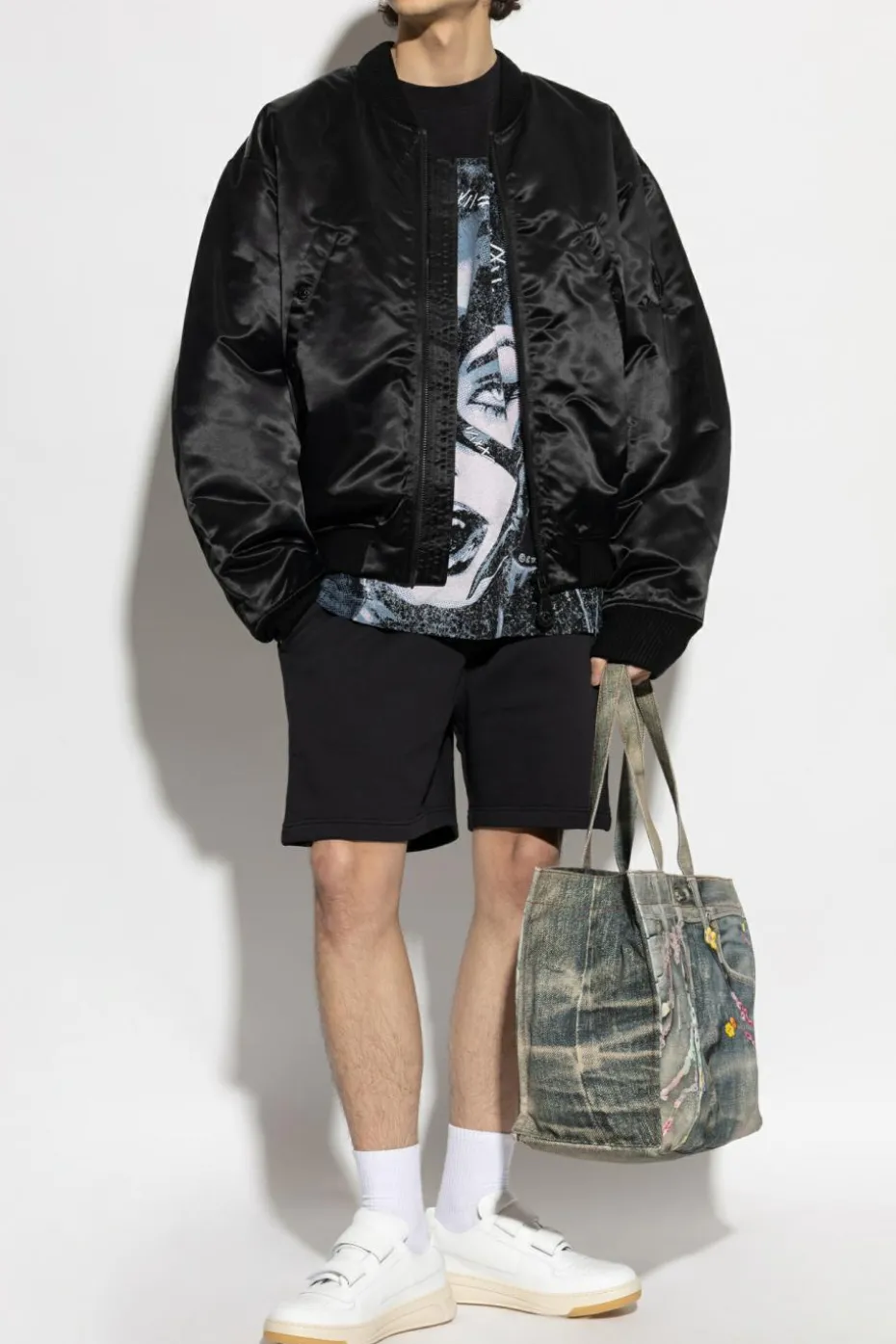 Acne Studios CZARNY Szorty z logo