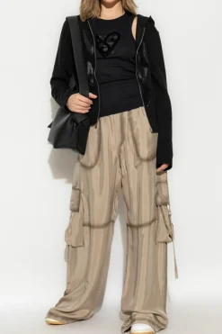 Acne Studios CZARNY Top z logo