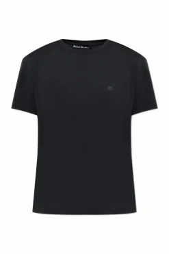 Acne Studios CZARNY T-shirt z logo