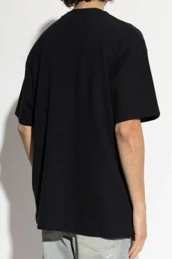 Acne Studios CZARNY T-shirt z logo
