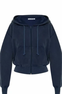 Acne Studios GRANATOWY Bluza z kapturem