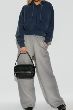 Acne Studios GRANATOWY Bluza z kapturem