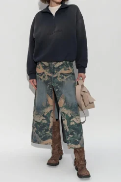 Acne Studios GRANATOWY Bluza ze stójką