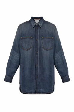 Acne Studios GRANATOWY Jeansowa koszula