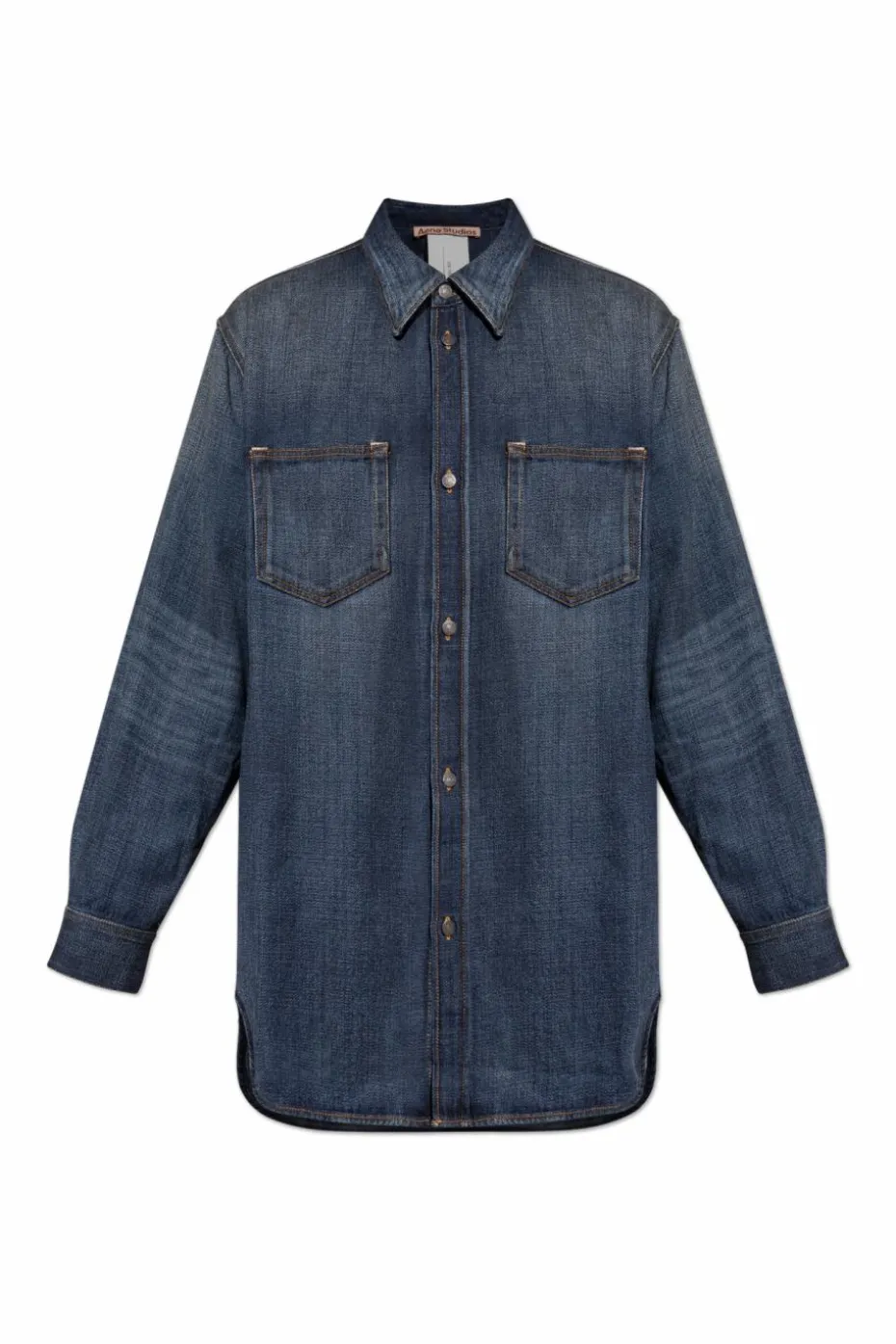 Acne Studios GRANATOWY Jeansowa koszula