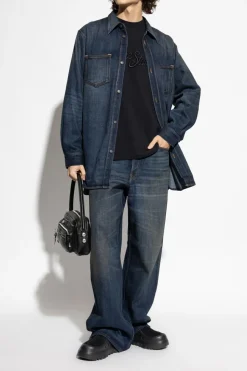 Acne Studios GRANATOWY Jeansowa koszula