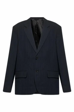 Acne Studios GRANATOWY Marynarka w prążek
