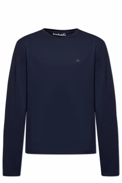 Acne Studios GRANATOWY T-shirt z długimi rękawami
