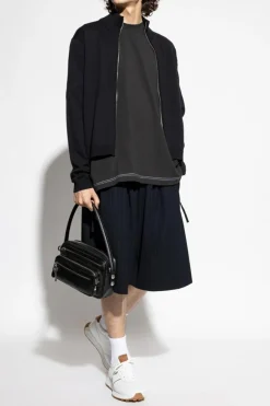 Acne Studios GRANATOWY Wełniany kardigan