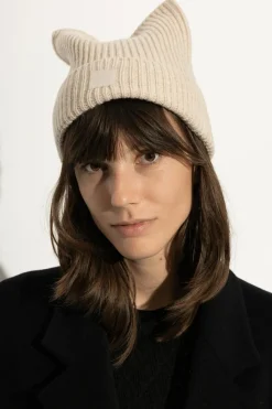 Acne Studios kremowy Wełniana czapka