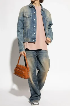 Acne Studios NIEBIESKI Jeansowa kurtka