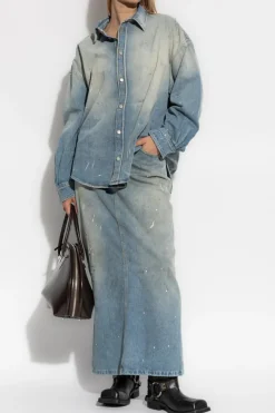 Acne Studios NIEBIESKI Jeansowa koszula