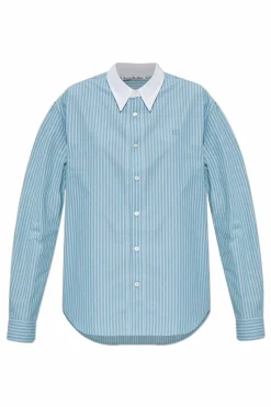 Acne Studios NIEBIESKI Koszula z wzorem w paski