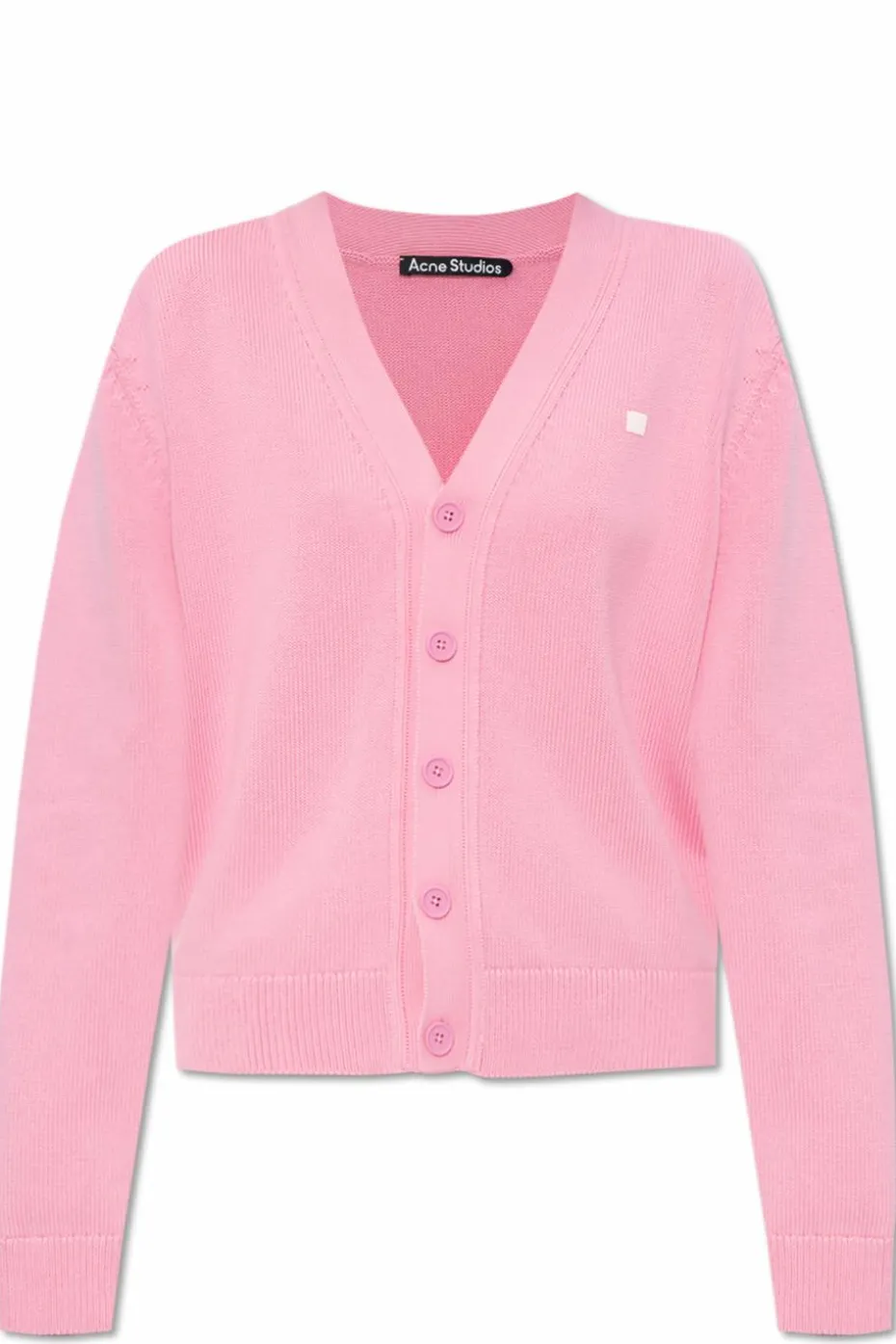 Acne Studios RÓŻOWY Kardigan z logo