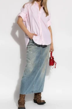 Acne Studios RÓŻOWY Koszula z krótkimi rękawami