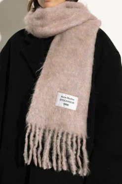 Acne Studios RÓŻOWY Wełniany szal