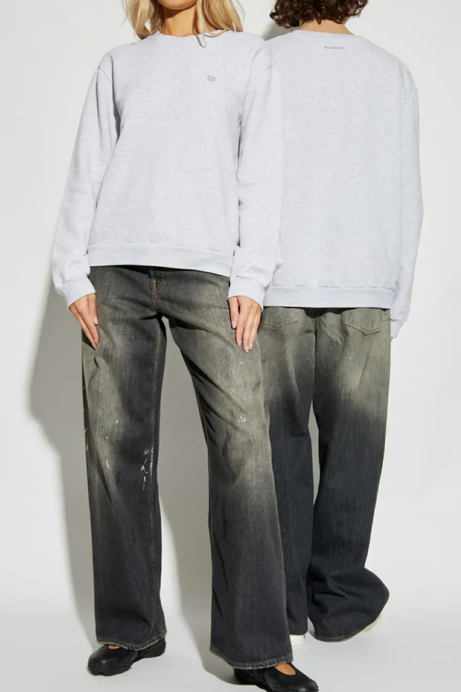 Acne Studios SZARY Bawełniana bluza
